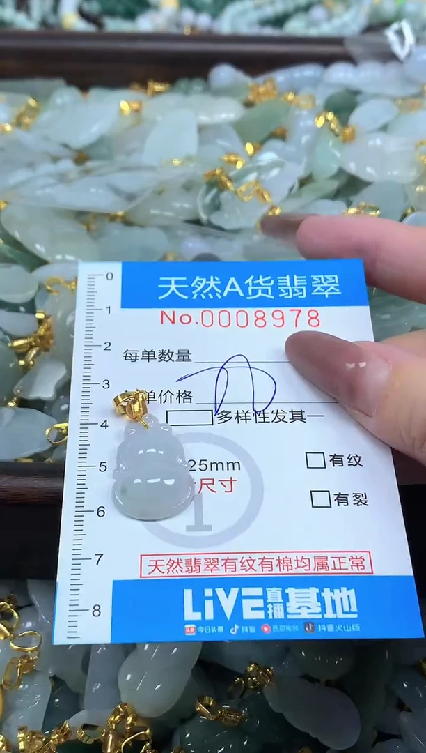 颈饰未镶嵌翡翠净货挂件-8978