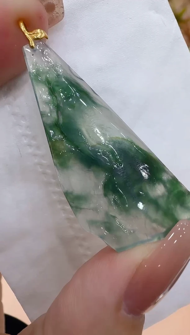 吊坠(不含链)18K金镶嵌翡翠多样性团购发一件