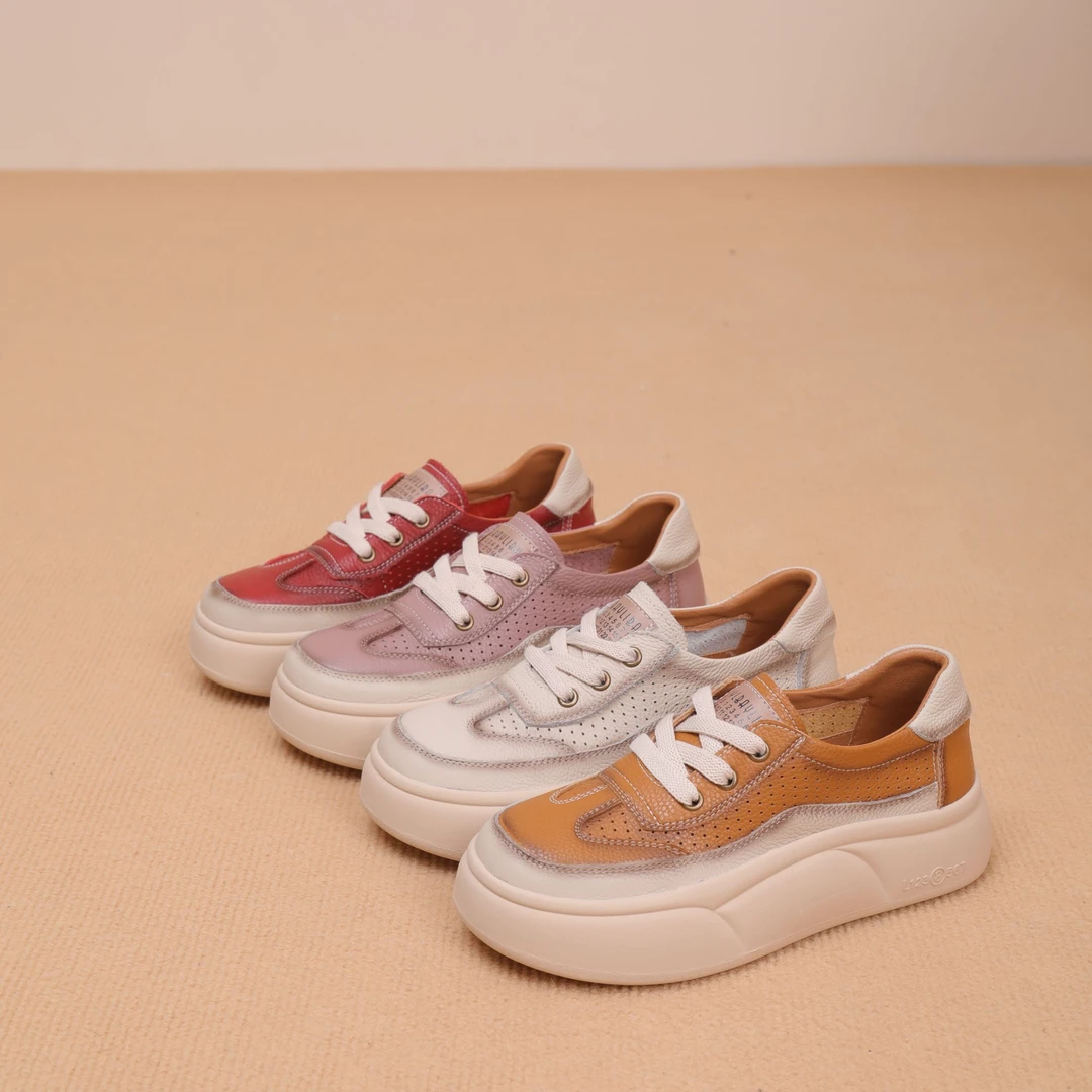 【软到爆】百搭软底复古鞋女款新款网红包头厚底休闲夏季鞋25113