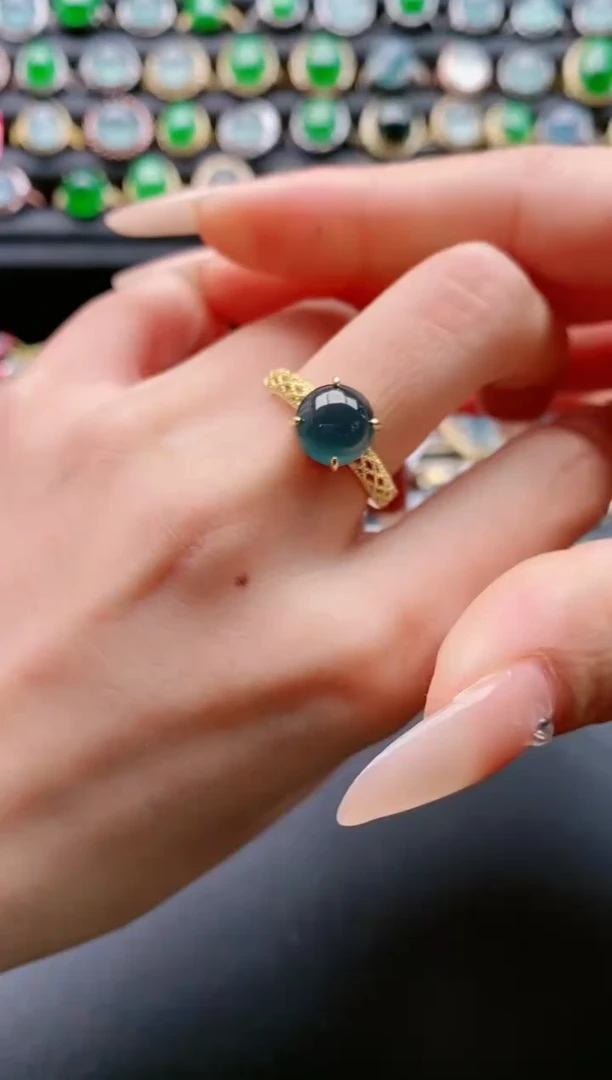 【闪购商品】翡翠戒指银S925镶嵌1111111