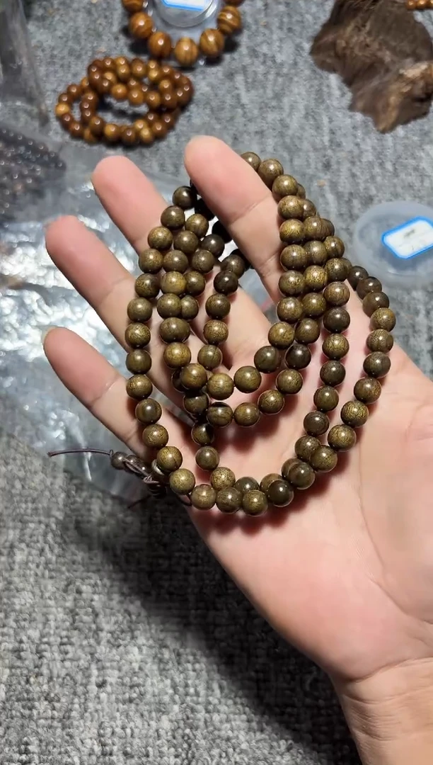 金丝楠手串/手链阴沉金丝楠0.8多圈脖挂车挂手串38.8