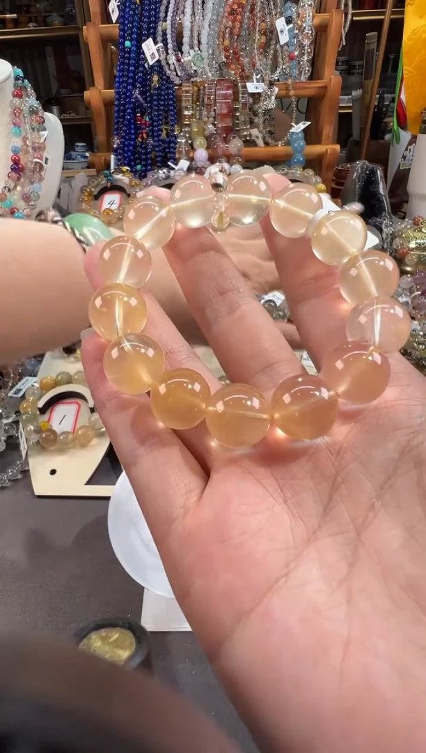 水晶手串合金i****u定制款 天然水晶默认微瑕 if you