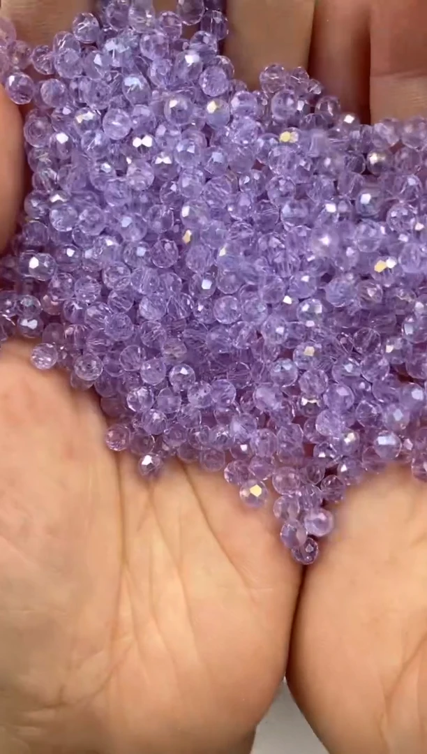 玻璃2724卡4水晶扁500颗ab真紫色透