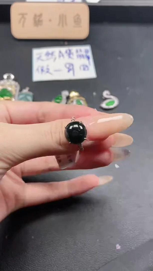 银S925镶嵌戒指翡翠51511