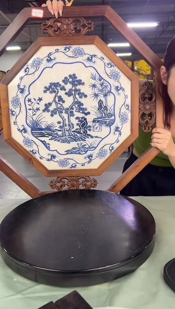 木刘*波PG1055S1G3M9-180023-青花园景花卉纹