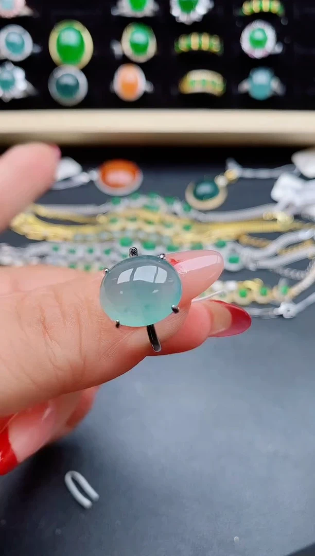 【闪购商品】翡翠戒指银S925镶嵌321321