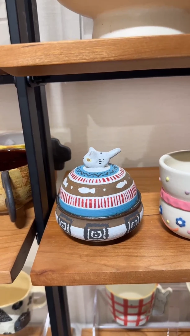 陶日本陶艺手作作家器物矢津田贵慧盖物