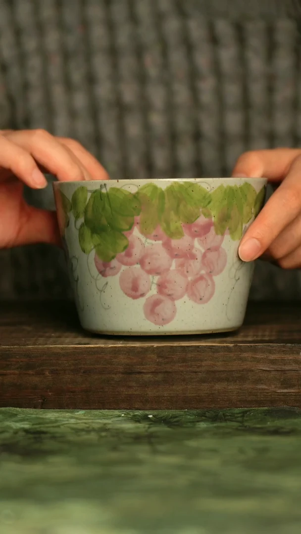 陶瓷青诗集手工手绘瓷器