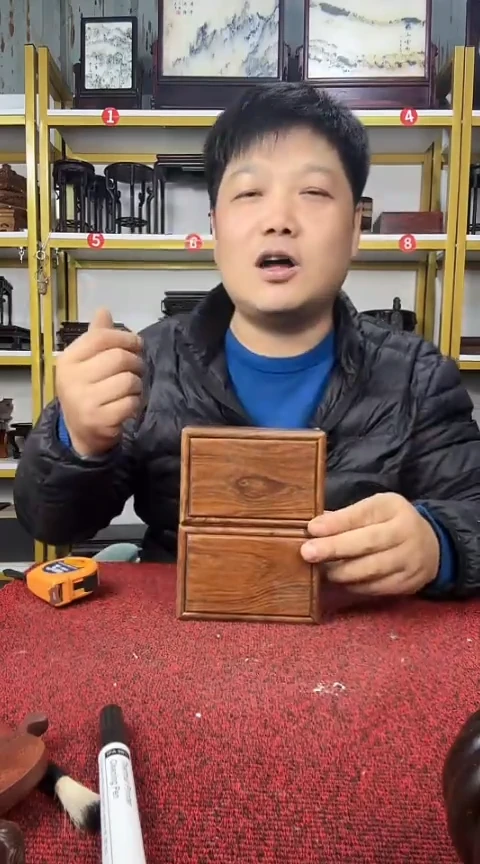 木檀香木长方小盒子12*8*4.2CM//2个