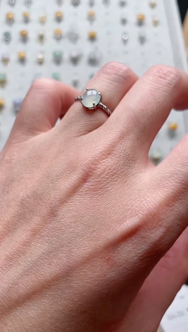 【闪购商品】翡翠戒指银S925镶嵌1000000028