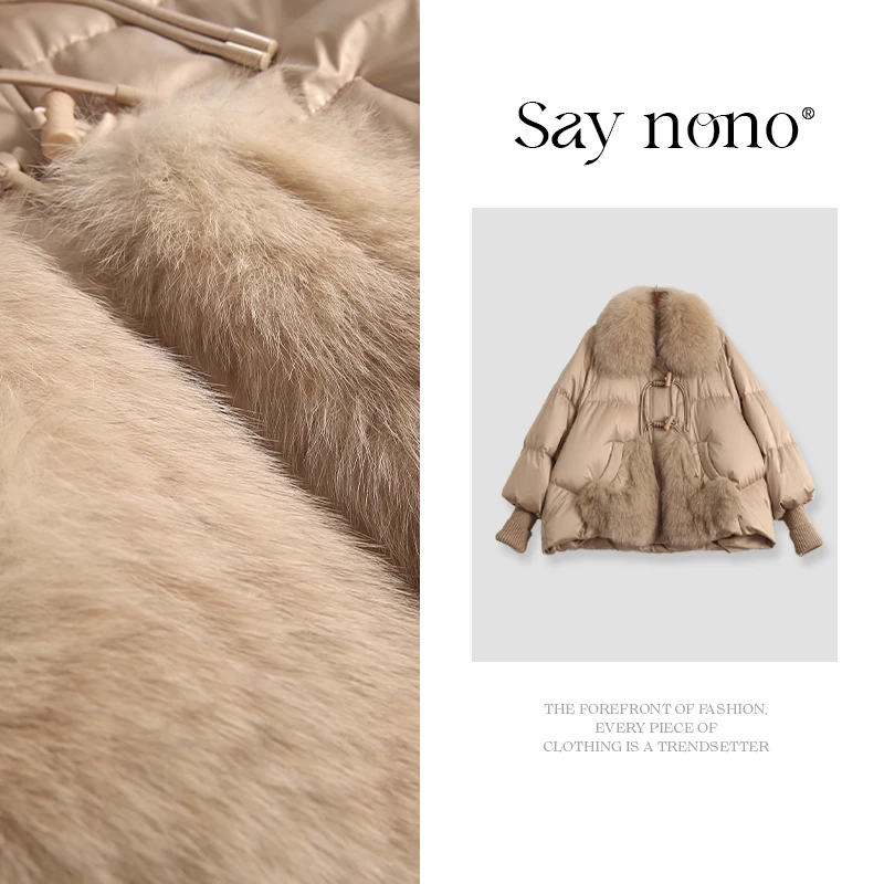 懒猫nono│Saynono 鹅绒皮草外套/ZQ2F018