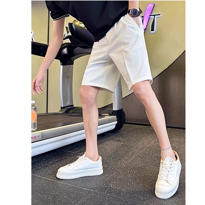 夏季男款 休闲中裤短裤男垂感西裤运动百搭直筒时尚薄款宽松韩版