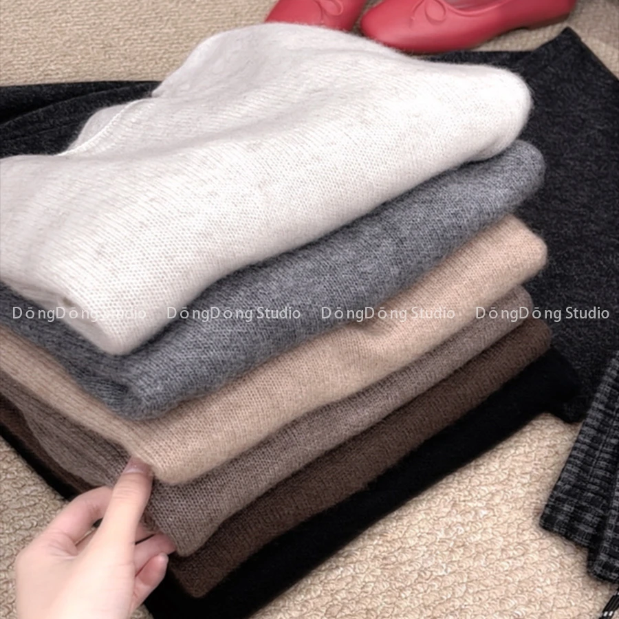 特！售完无补！【牦牛绒2号】圆领套头宽松插肩长袖针织衫毛衣 83202