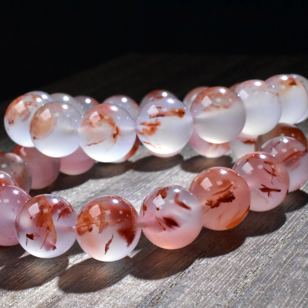 【一九珠宝】卡13mm飘花南红保山手串-多样性发一件  YJ1752