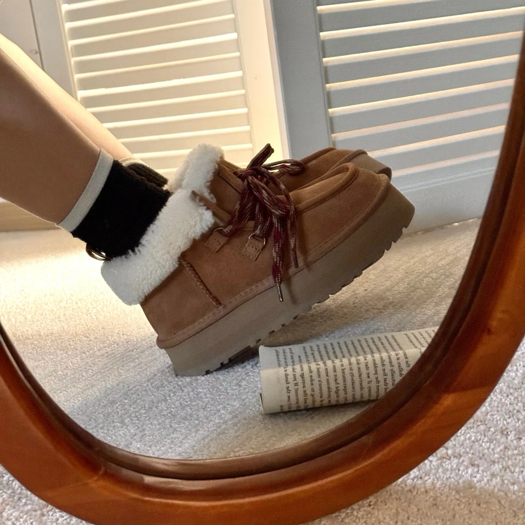 （芙卡拉）中帮厚底男友风时尚雪地靴-XYN1