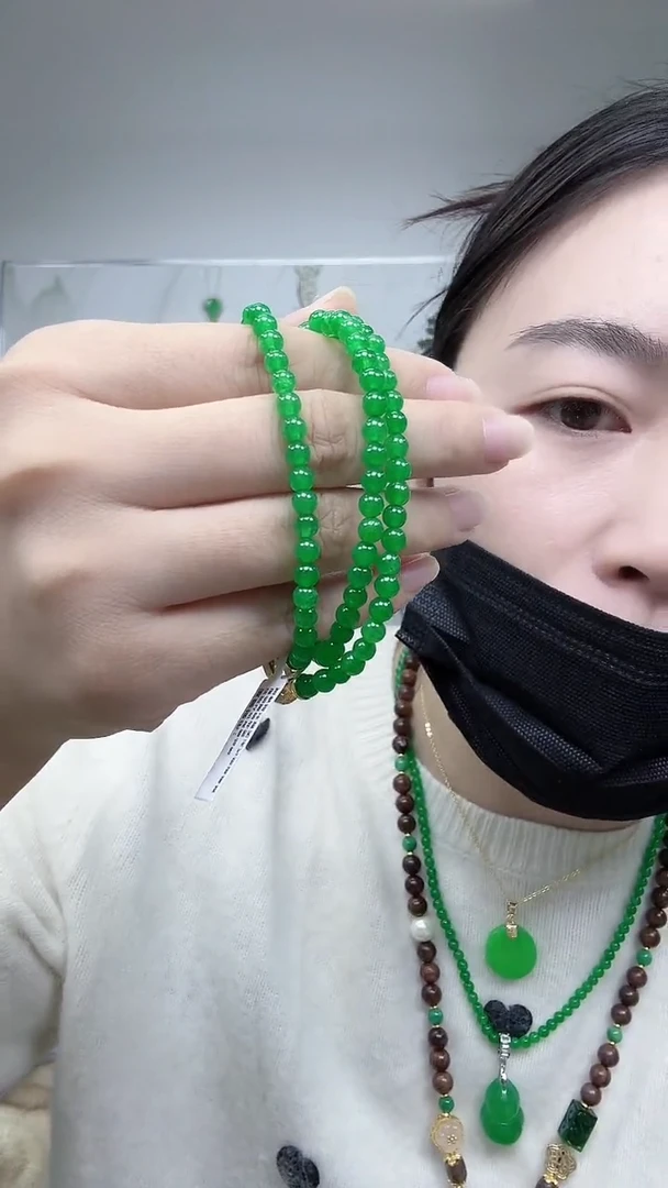 颈饰未镶嵌翡翠小米珠项链