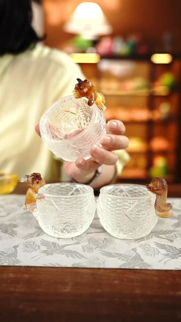 红***）闪购生肖茶杯马+羊+蛇
