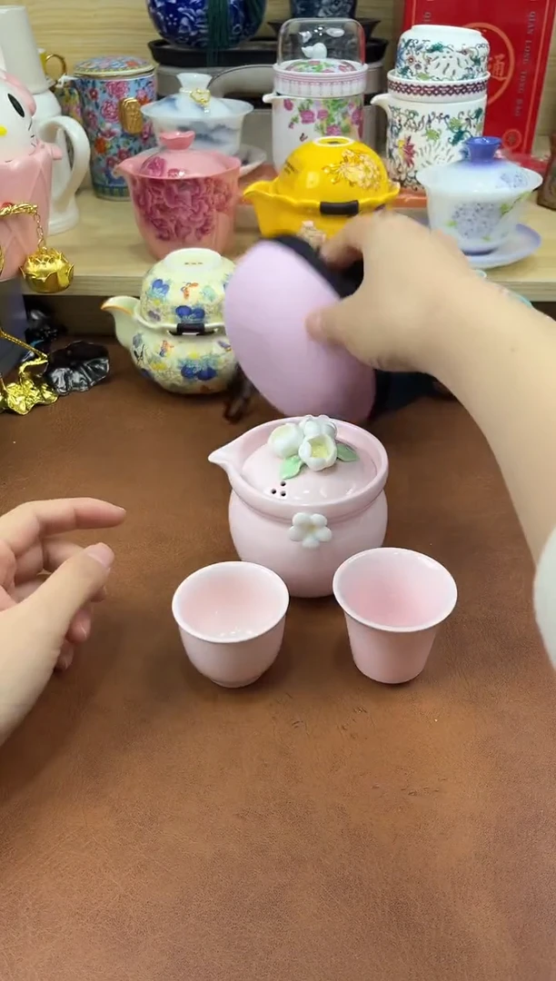 陶陶瓷茶具摆件旅行套组