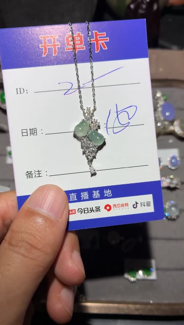 颈饰银S925镶嵌翡翠Z**. ZYX.