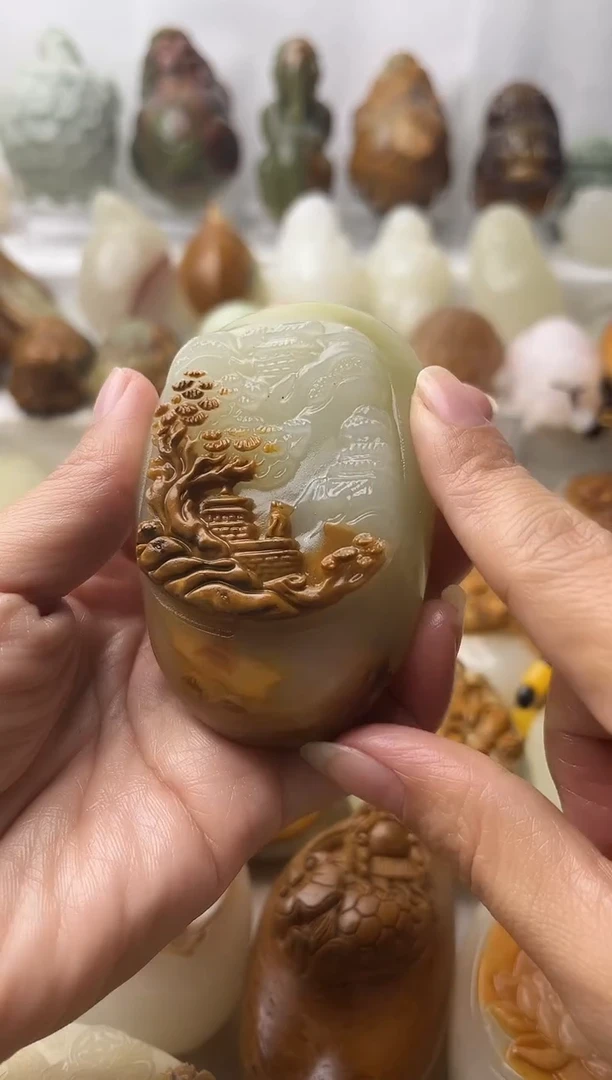 石材方解石棉纹正常不退换山水