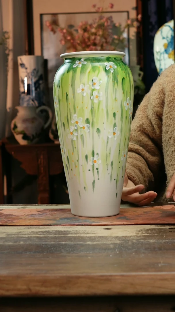 【闪购商品】瓷片景德镇纯手工釉下彩精品花瓶