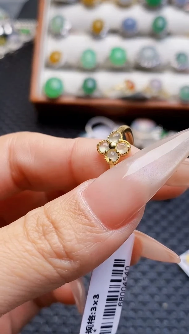 银S925镶嵌戒指翡翠5062