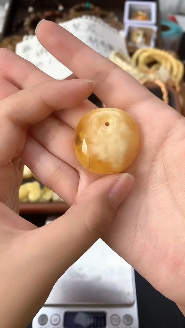 【闪购商品】琥珀珠宝奇石未镶嵌022琥珀蜜蜡花粉