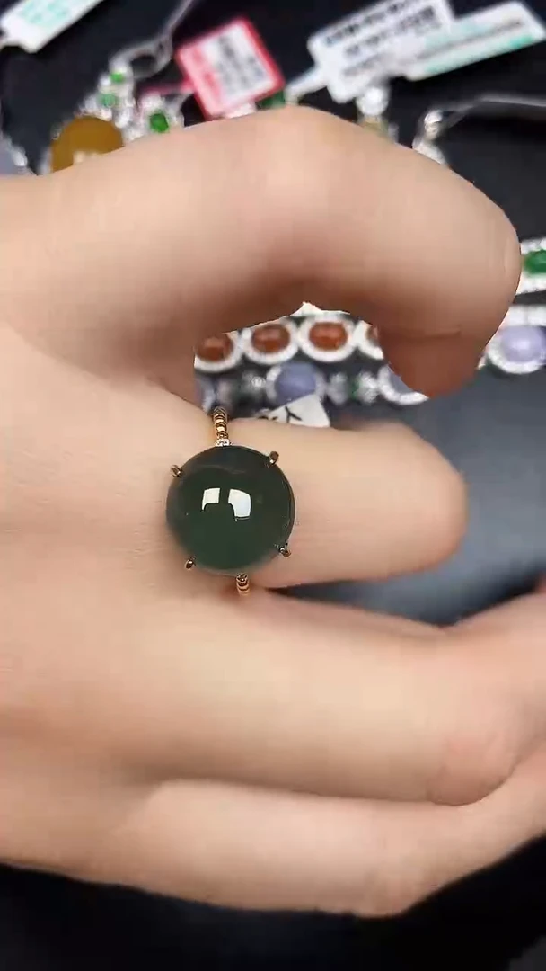 银S925镶嵌戒指翡翠1930