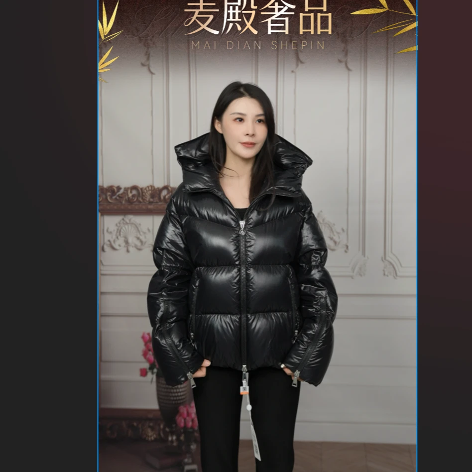 95新 MONCLER 锦纶羽绒服黑色1码/251201QNYTX01