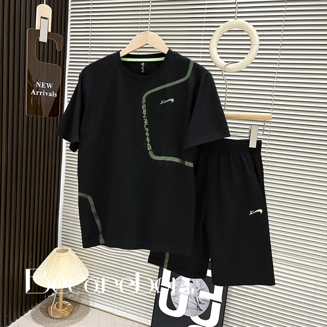 贵人鸟儿童速干夜光套装户外宽松打球穿搭吸湿透气宽松圆领童装