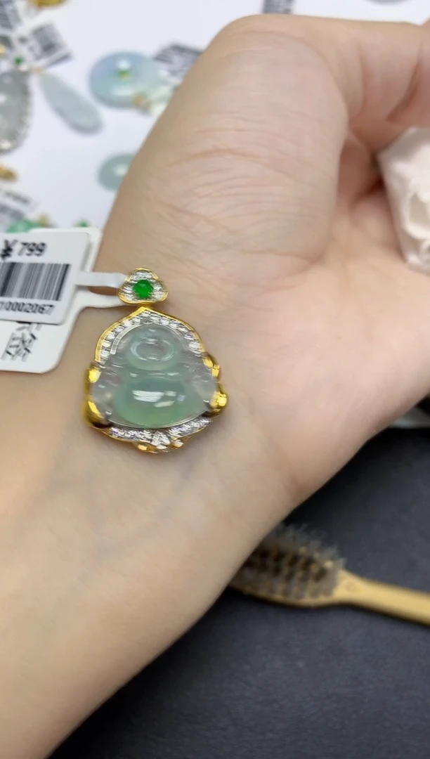 颈饰未镶嵌翡翠天然缅甸翡翠A货多样性发一件