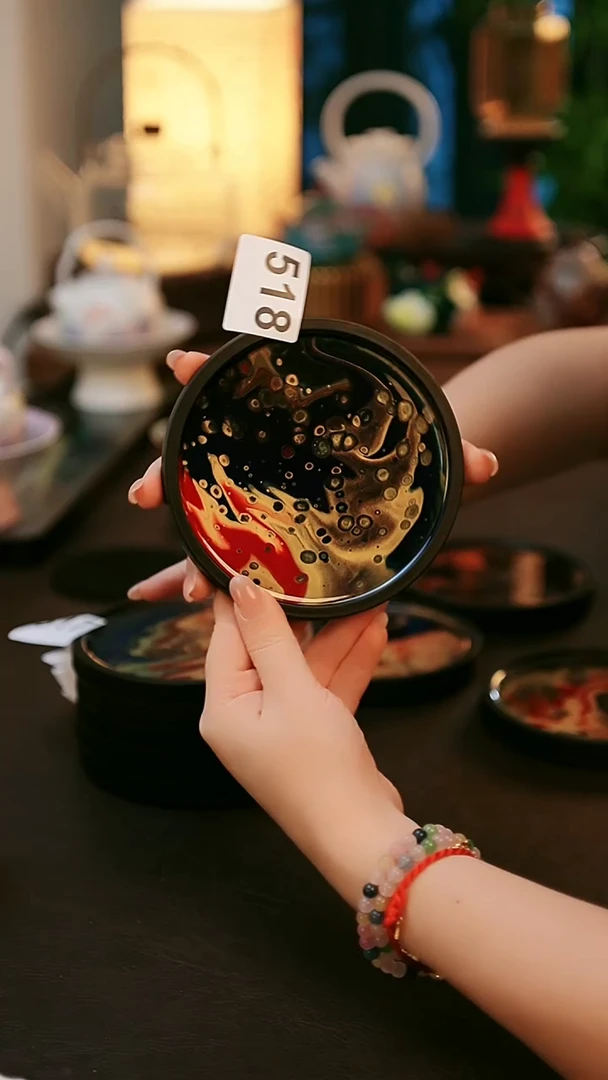 陶瓷茶具大漆壶承518