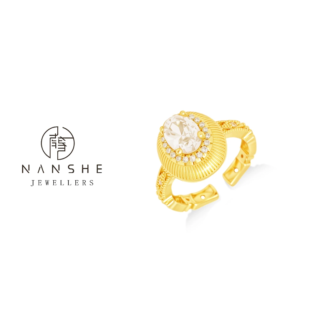 NANSHE/南奢 法式复古拉丝工艺戒指 L1509