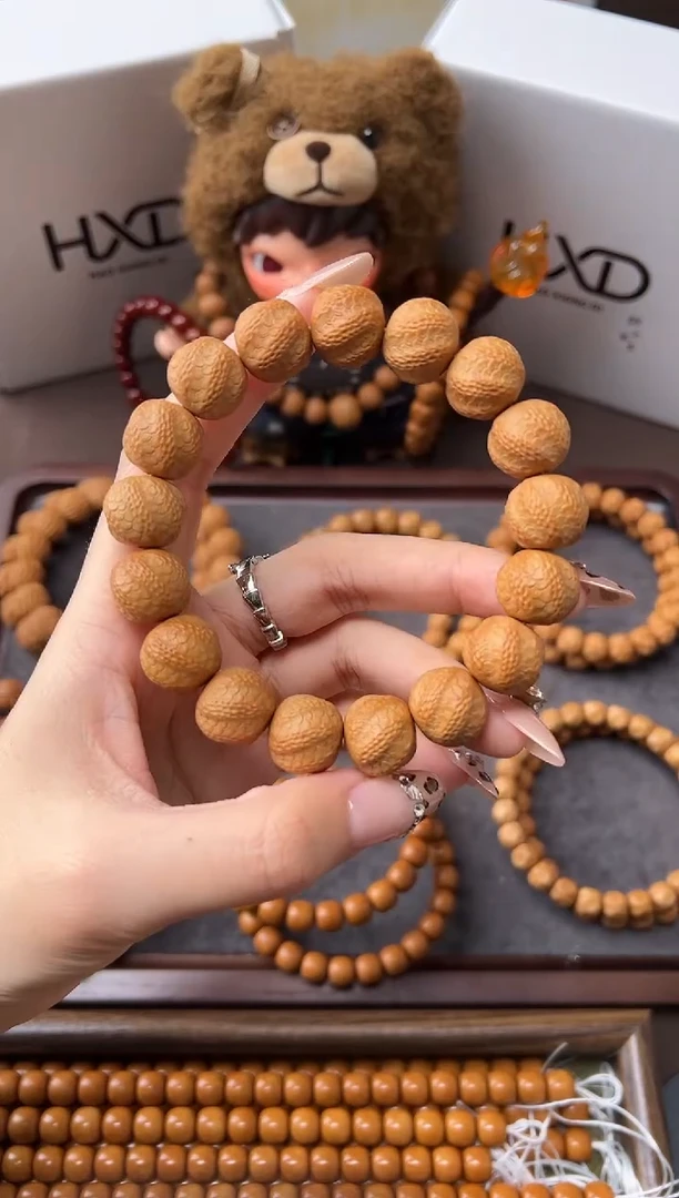 手串猴头核桃14+灵蛇听吟 全品无暇 精工雕刻