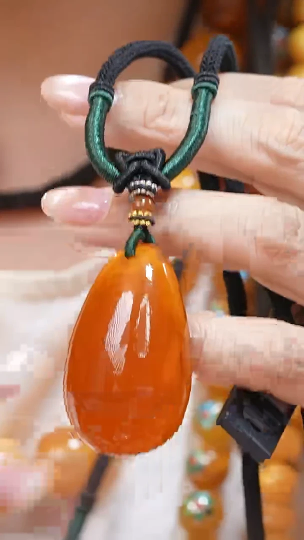 蜜蜡颈饰未镶嵌4407天然蜜蜡珠宝奇石云端妖孽妖花全部保真