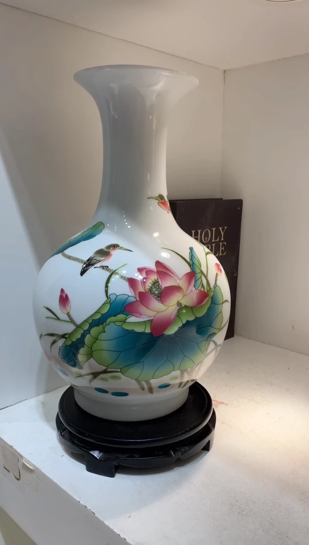 摆件WN问泥景德镇陶瓷花瓶摆件