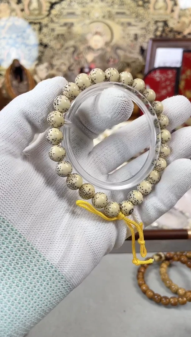 手串星月菩提9*9月带大留白 圆珠手持 银标级 一物一图！