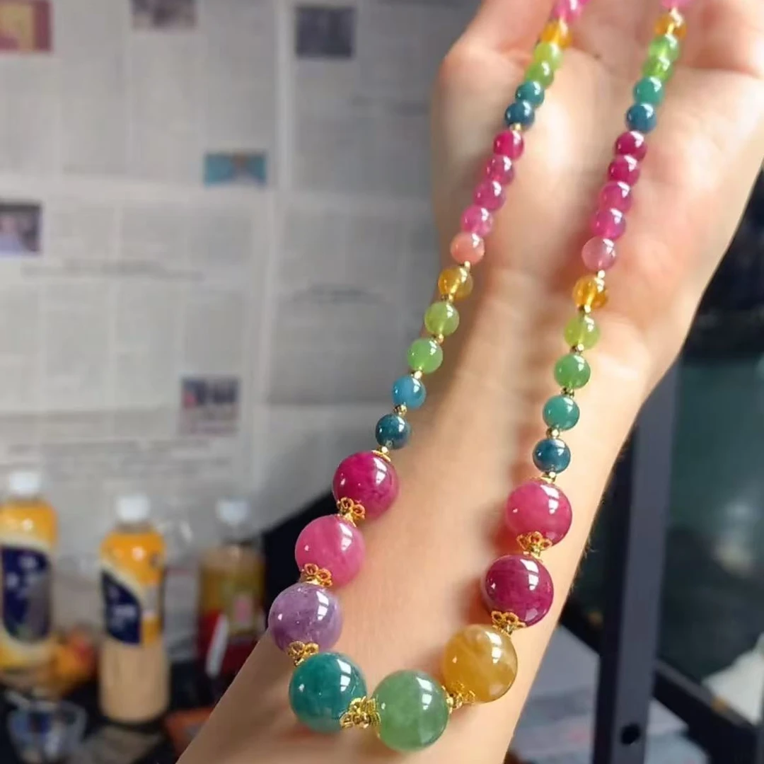 【逍遥】碧玺彩虹大卡位项链*hqzy/g050036/多样性发/1件