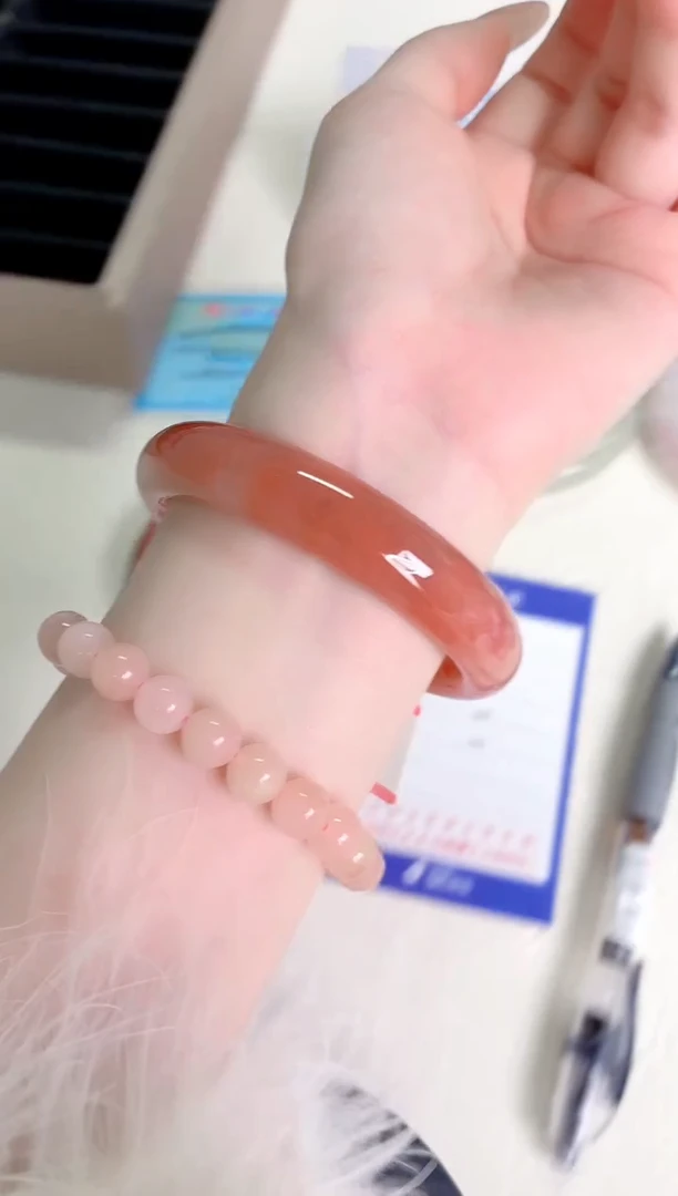 未镶嵌手镯石英质玉桃花酿169-圈口59-236