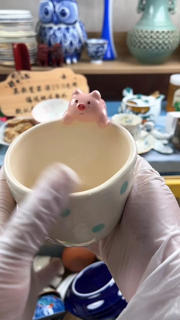 瓷片桃**酱英歌瓷器满19.9包邮