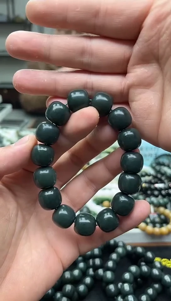 未镶嵌手串和田玉纯天然新疆塔县踏青蓝调16