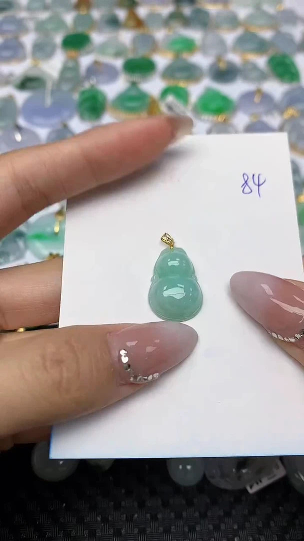 【闪购商品】翡翠颈饰18K金镶嵌天然翡翠A货