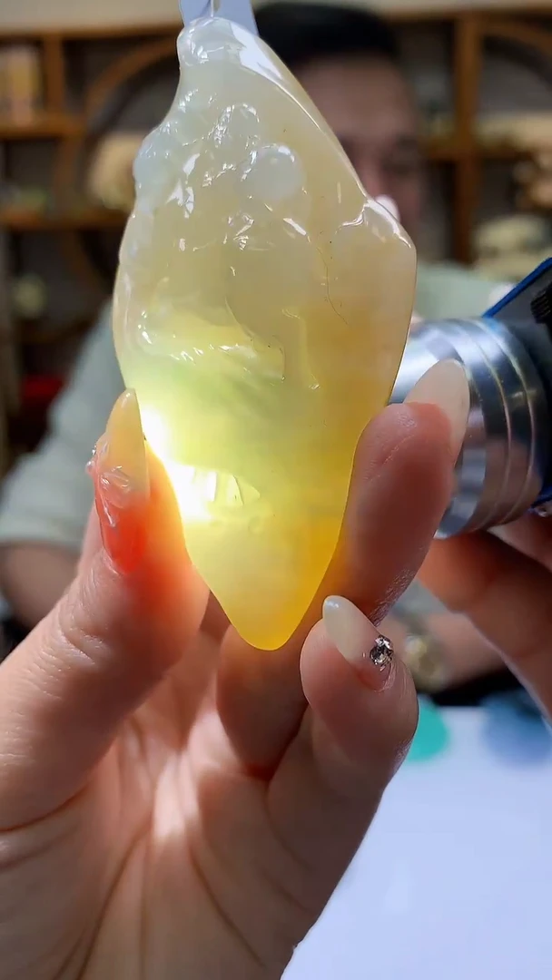 【闪购商品】定制翡翠未镶嵌8005jj-毛货挂件93