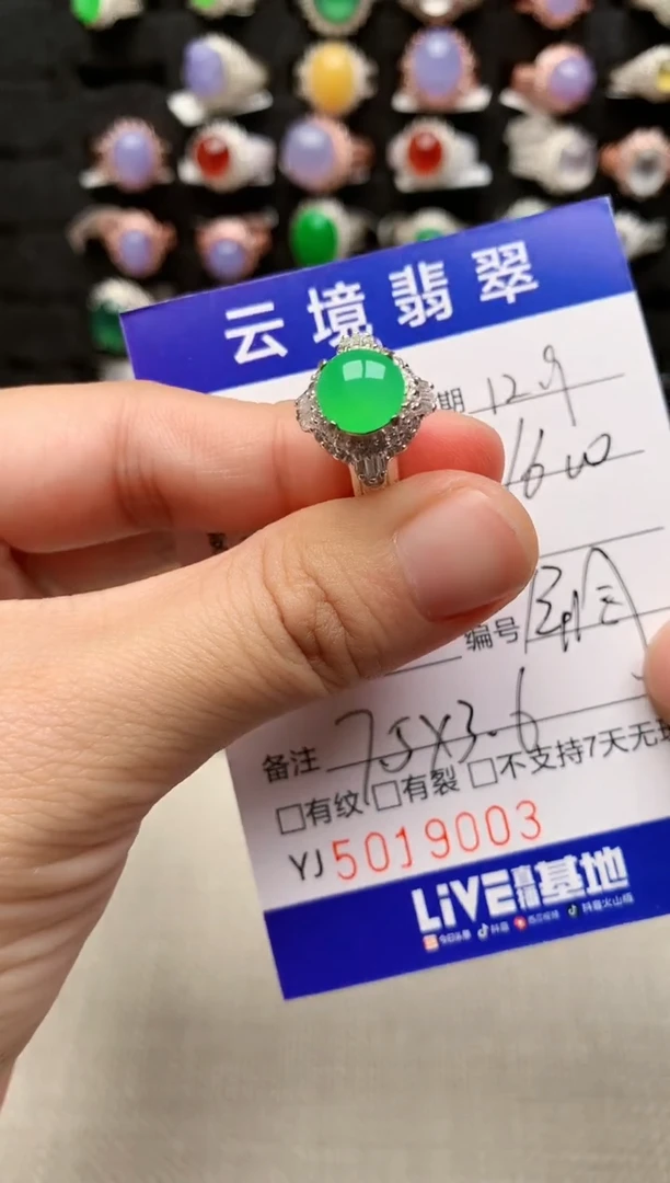 未镶嵌戒指翡翠9003