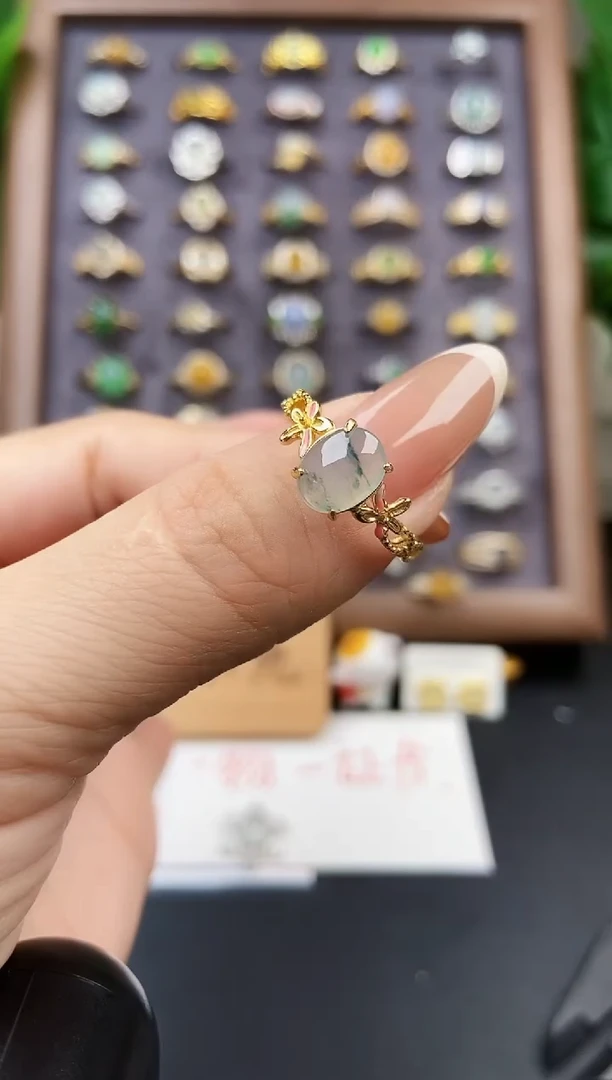 银S925镶嵌戒指翡翠45
