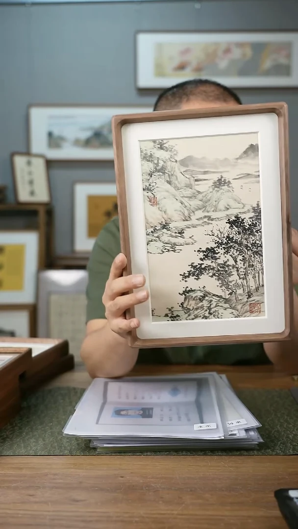 书法协会会员老师带框作品-