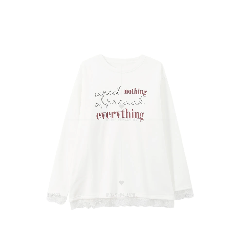 新款简约休闲风T恤加厚圆领上衣2303