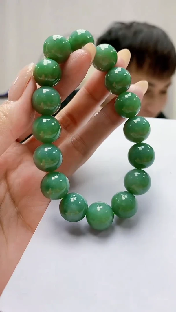 未镶嵌定制翡翠4868MM-毛货手串56