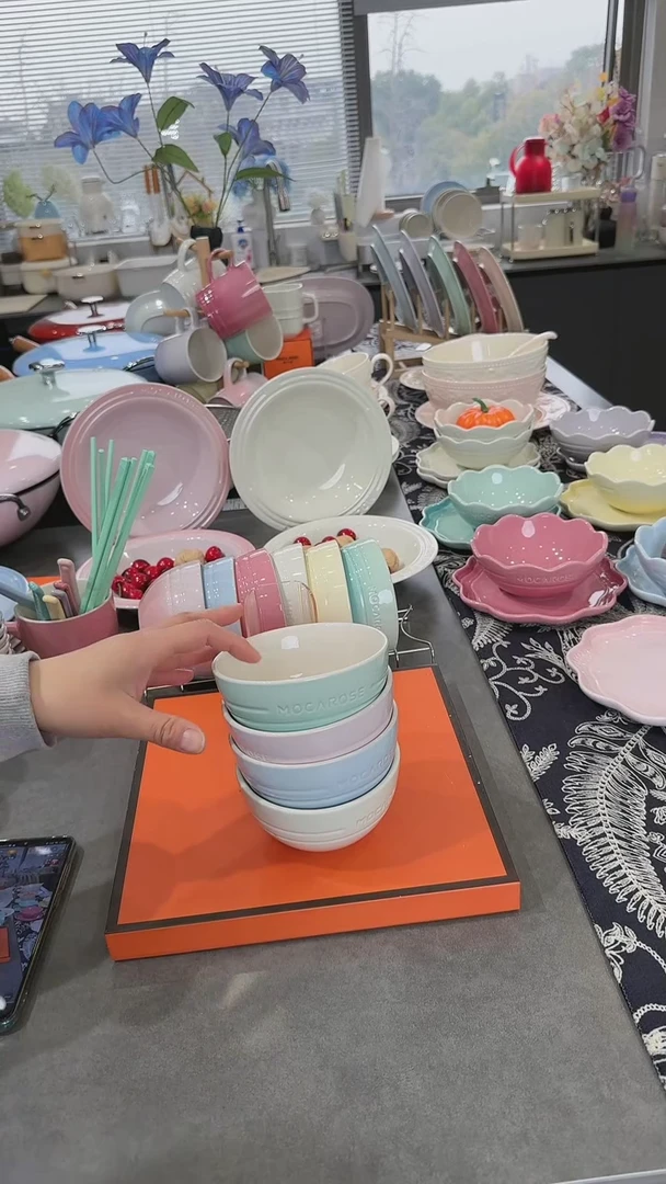 【闪购商品】瓷四色米饭碗