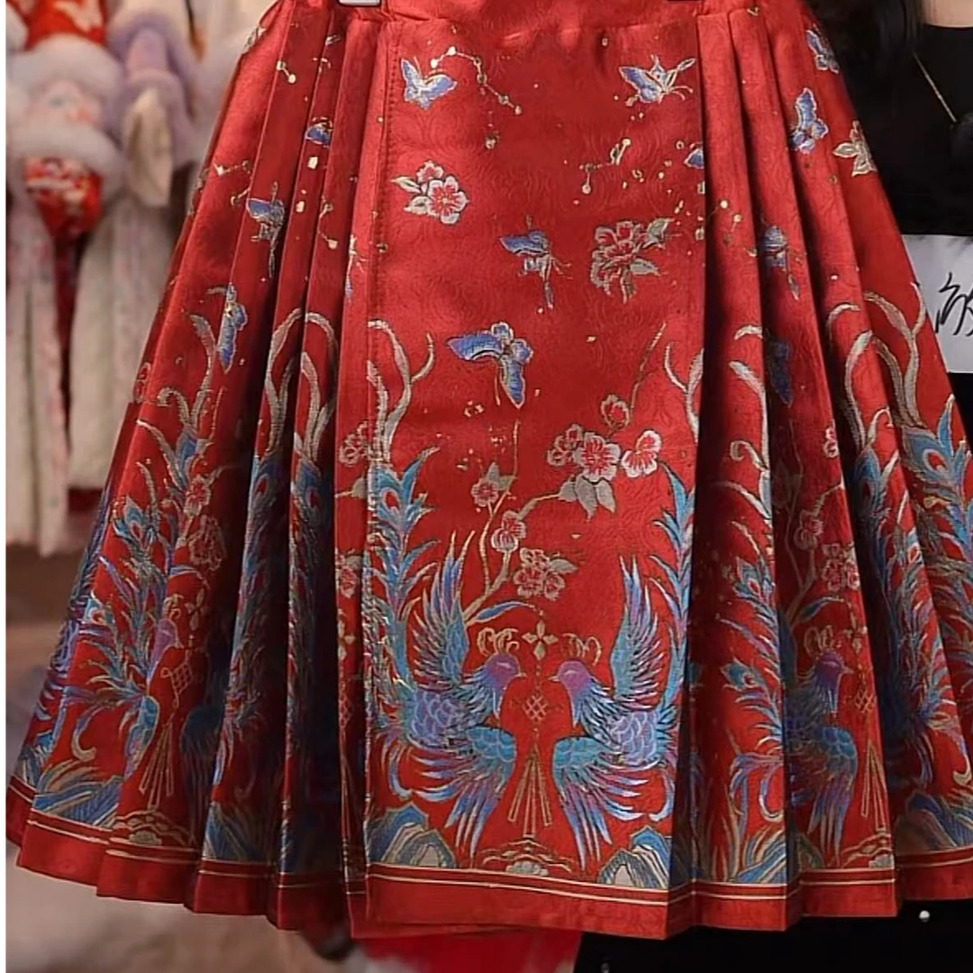 半身马面裙【织金-凤凰-马面裙】2024新款半身裙